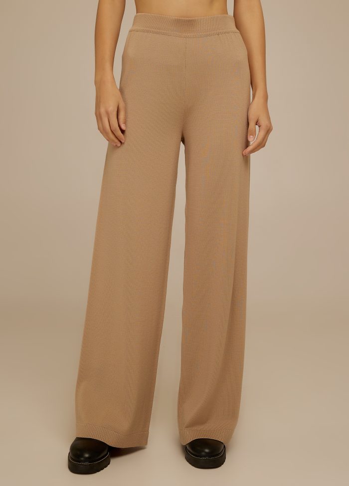 PANTS BEIGE straight cut 100% merino 9110