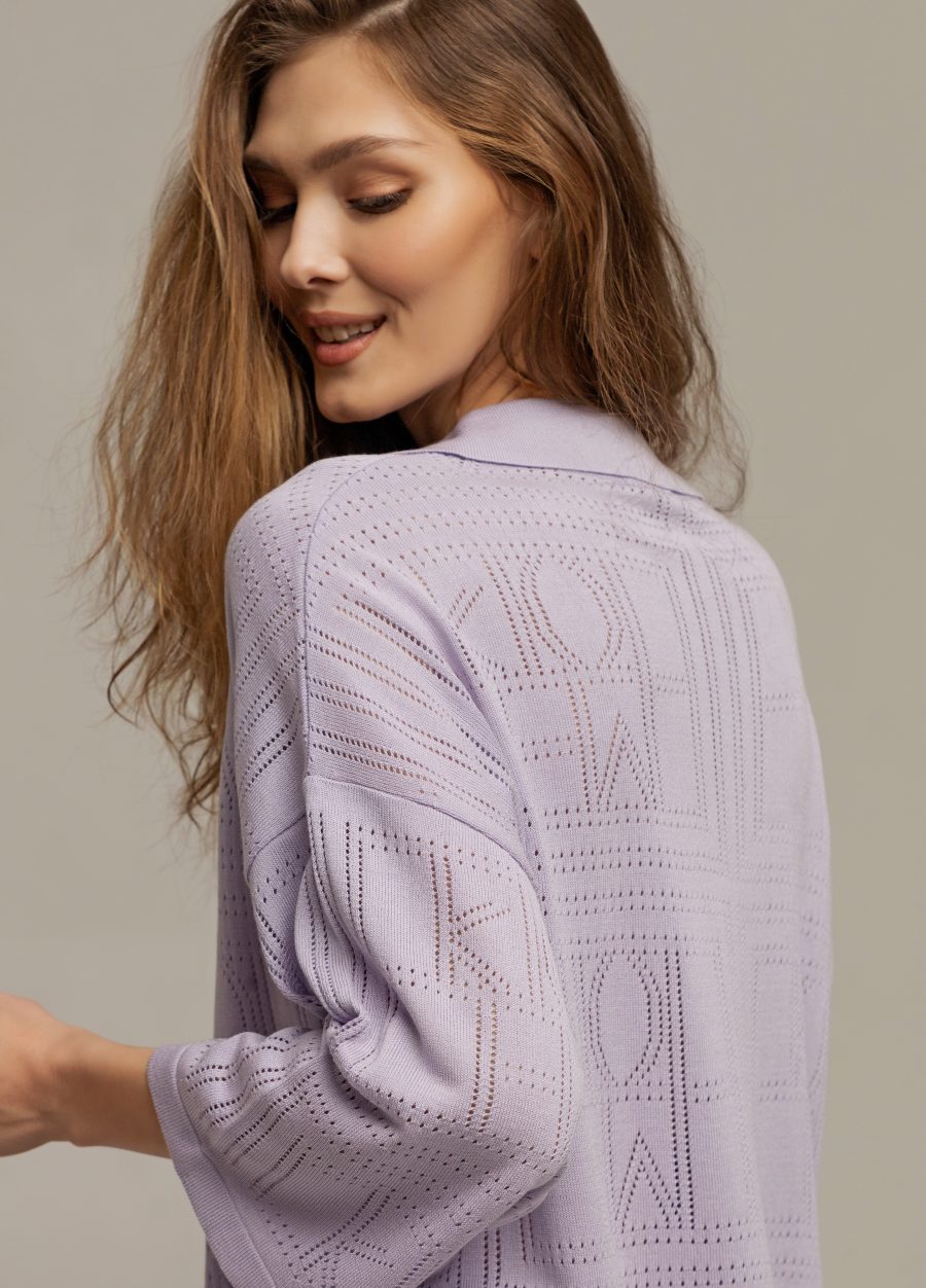 JACKET LILAC shirt with buttons 3014-Collections_Jackets & Cardigans_2