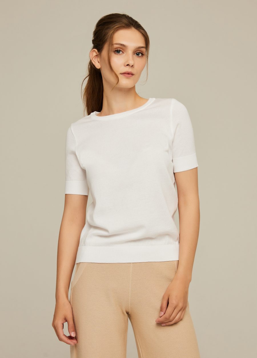 JUMPER WHITE made of 100% cotton 3040-Collections_Essentials_1