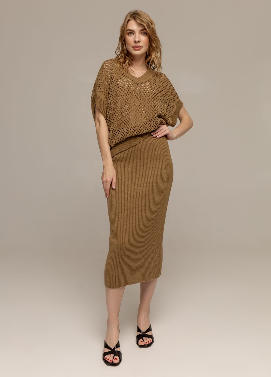 SKIRT with a flare pencil linen 3069-Collections_Ready to Wear_5
