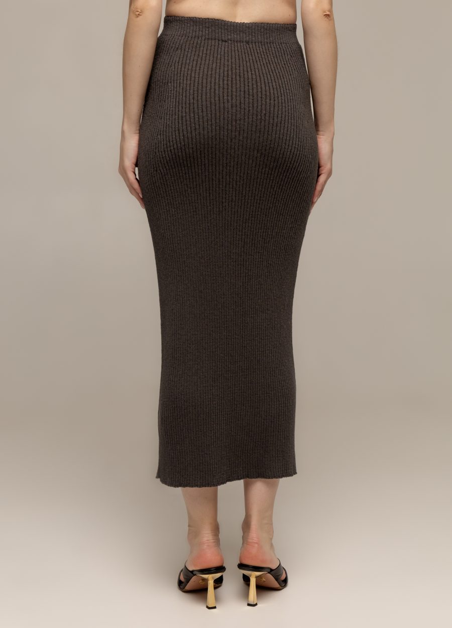 SKIRT DARK GREY pencil with linen 3069-Collections_Ready to Wear_4