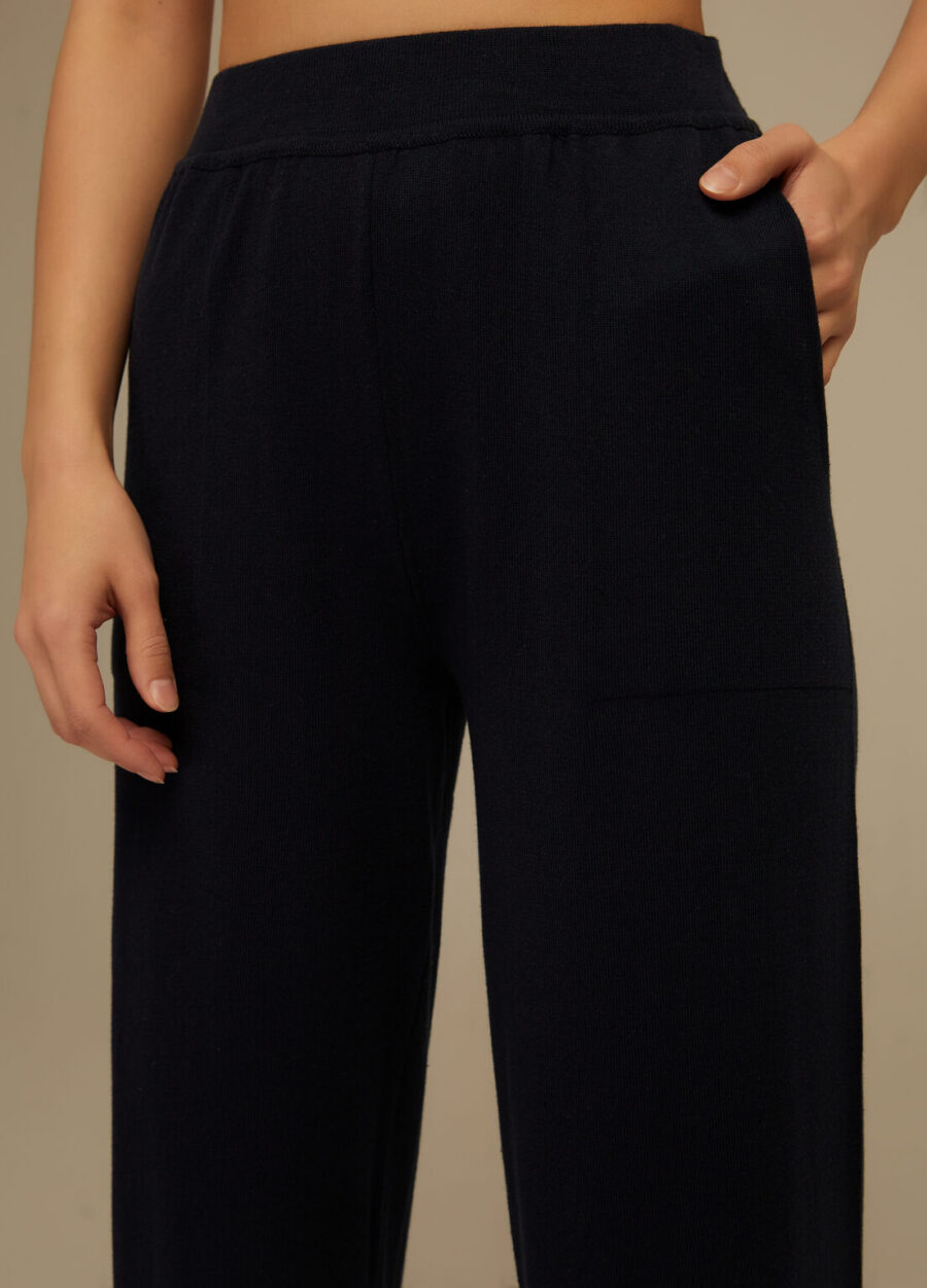 PANTS NAVY BLUE made of semi-cotton 4003-Collections_Ready to Wear_2