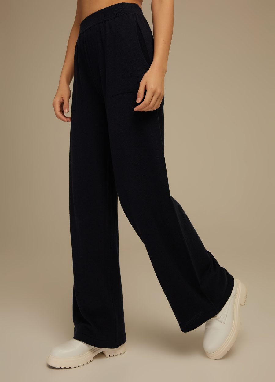PANTS NAVY BLUE made of semi-cotton 4003-Collections_Ready to Wear_3