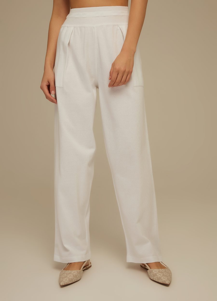 PANTS WHITE made of semi-cotton 4005-Collections_Ready to Wear_1