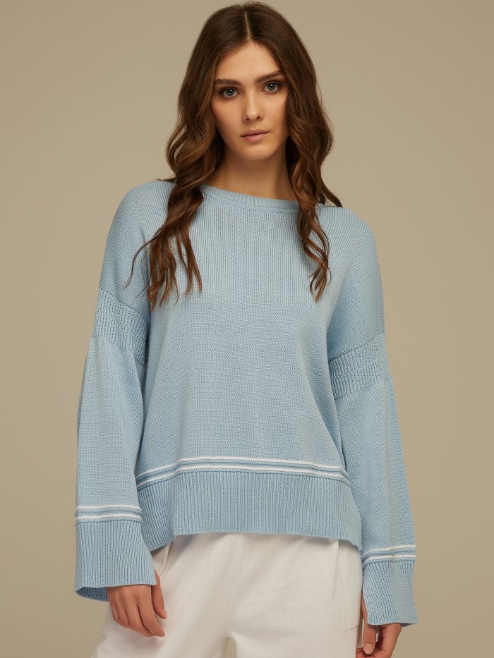 JUMPER BLUE with the inscription "THE WILL" on the back 4012