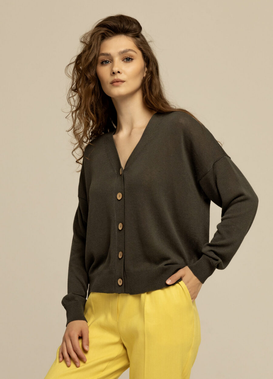 JACKET DARK GRAY made of linen 4036-Collections_Jackets & Cardigans_3