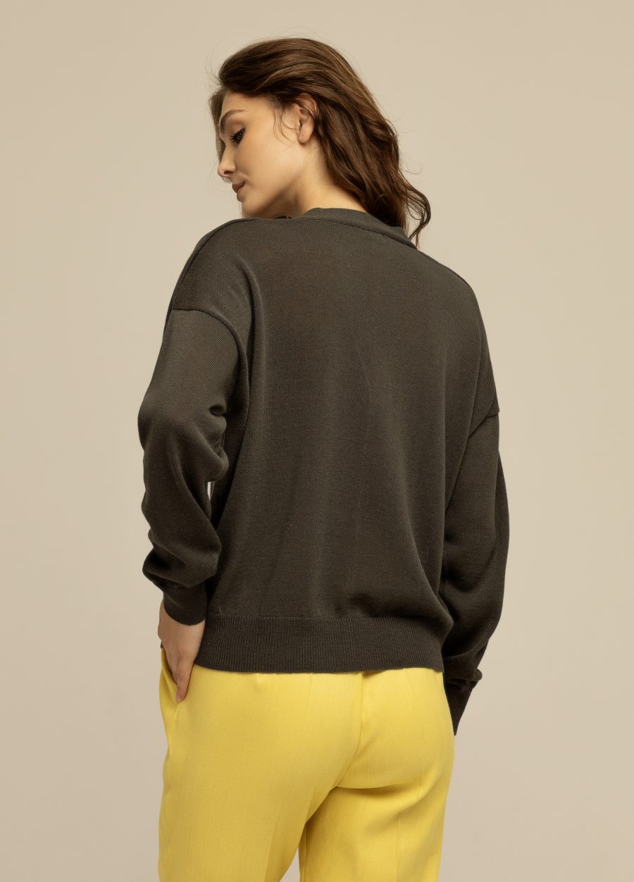 JACKET DARK GRAY made of linen 4036-Collections_Jackets & Cardigans_4