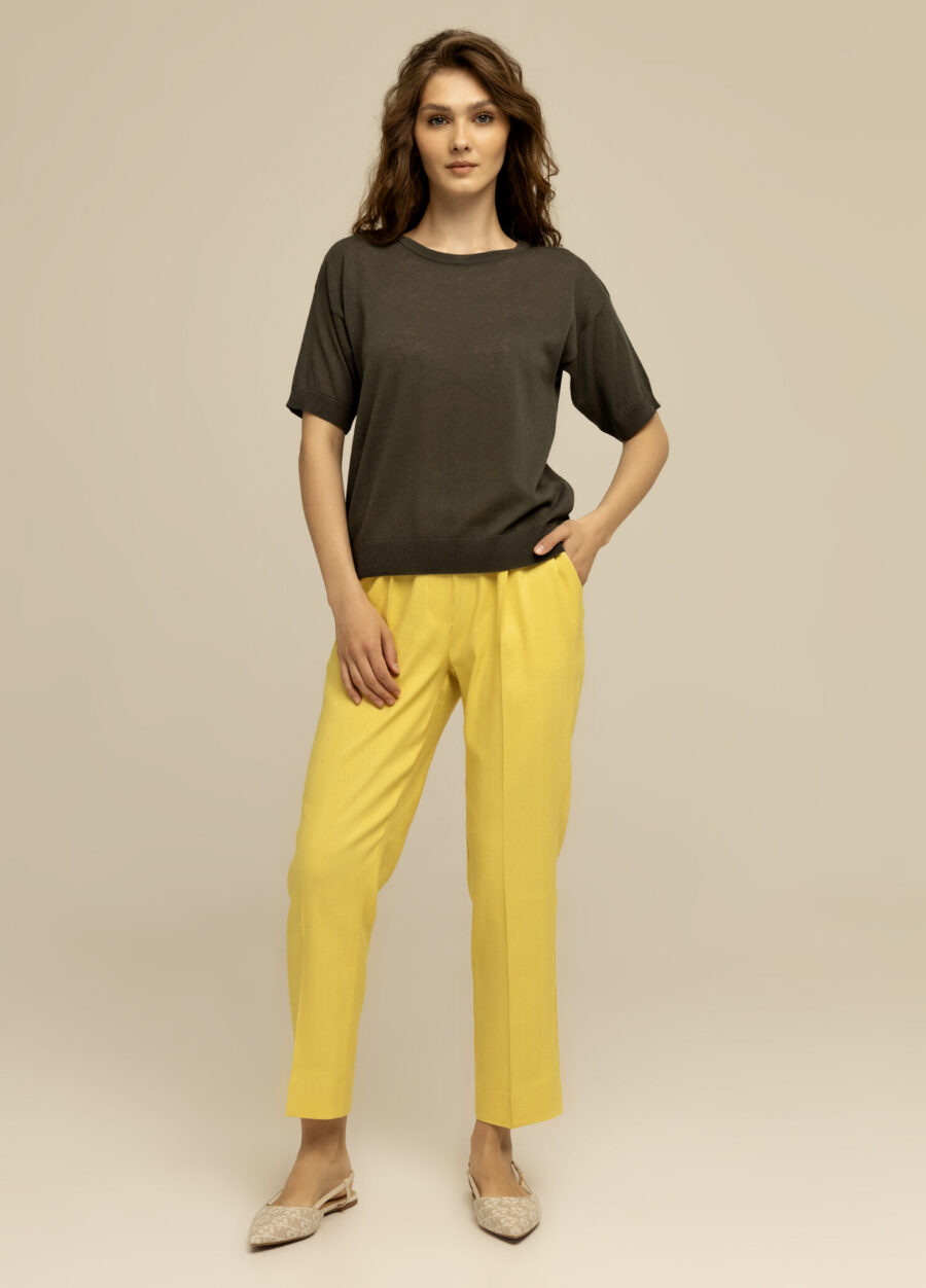 JUMPER DARK GRAY T-shirt made of linen 4037-Collections_Ready to Wear_4