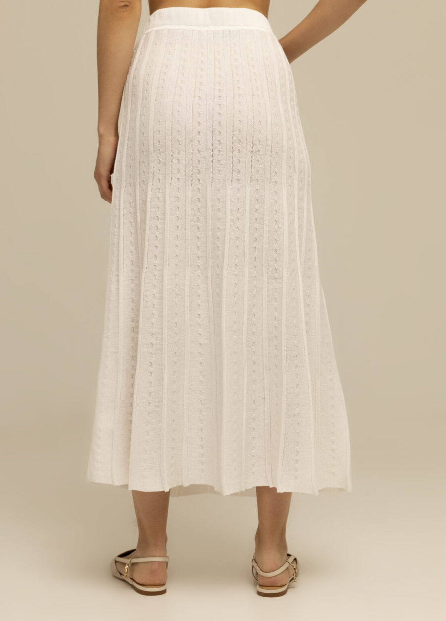 SKIRT WHITE A-line with linen 4048-Collections_Ready to Wear_5