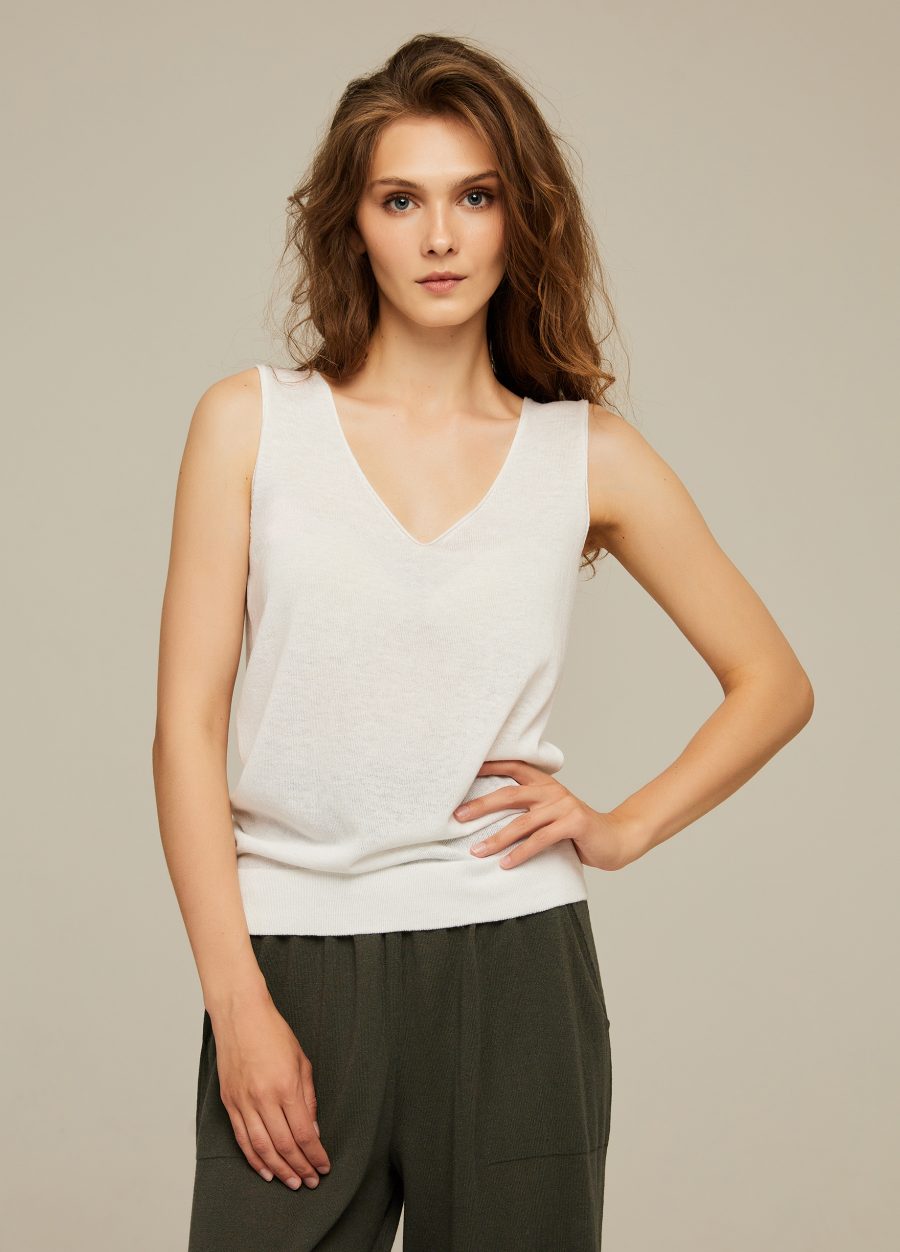 T-SHIRT WHITE linen 5061-Collections_Ready to Wear_1