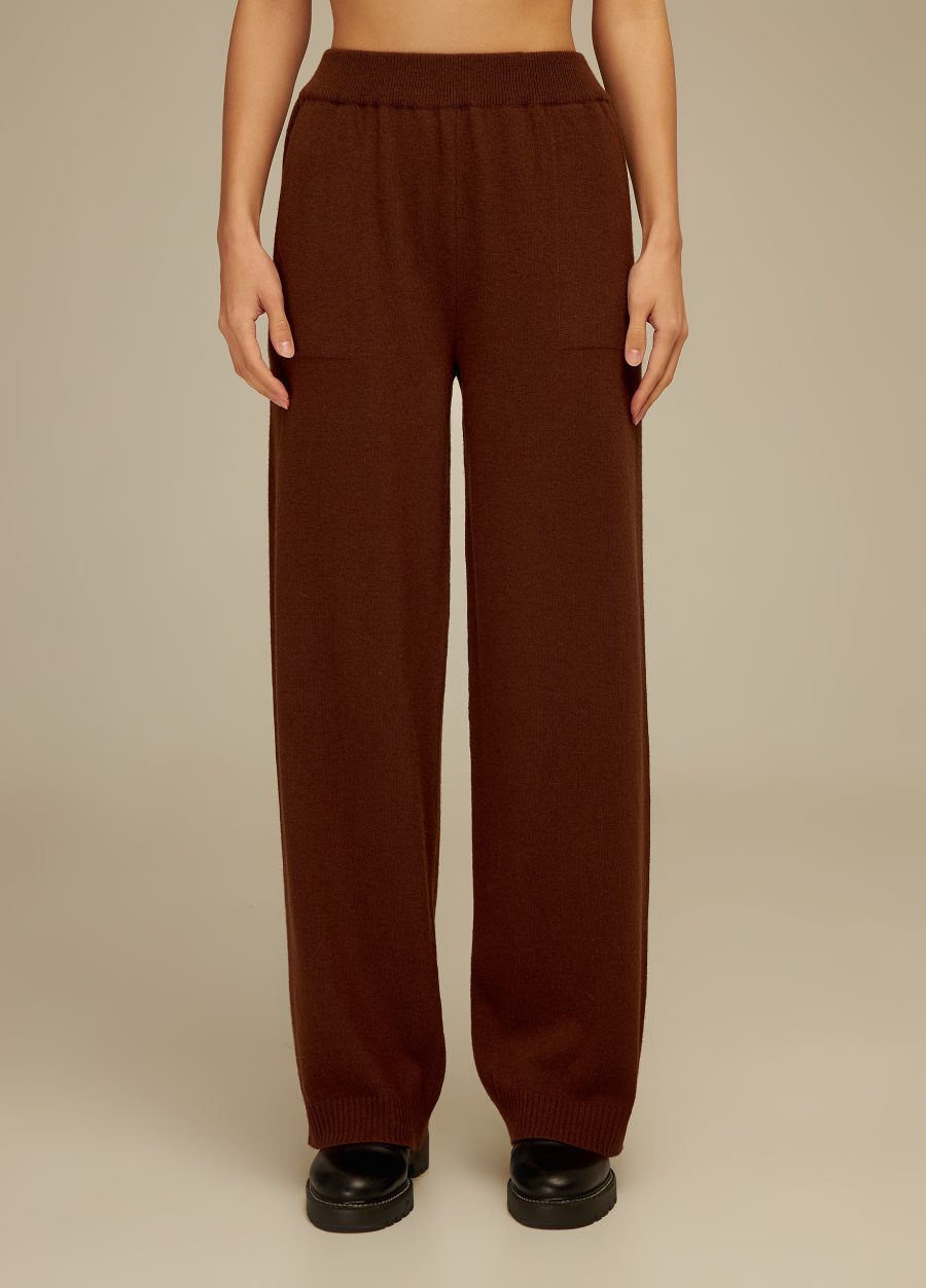 CHOCOLATE BROWN PANTS straight cut with pockets 4088-Collections_Fall-Winter_1
