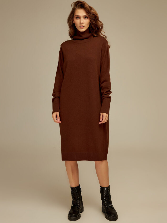 DRESS CHOCOLATE warm winter lamb's wool 4134