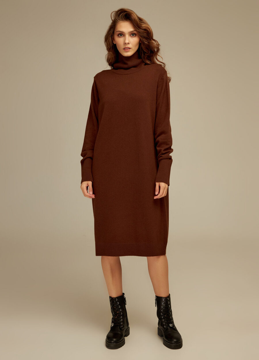 DRESS CHOCOLATE warm winter lamb's wool 4134-Collections_Dresses_1