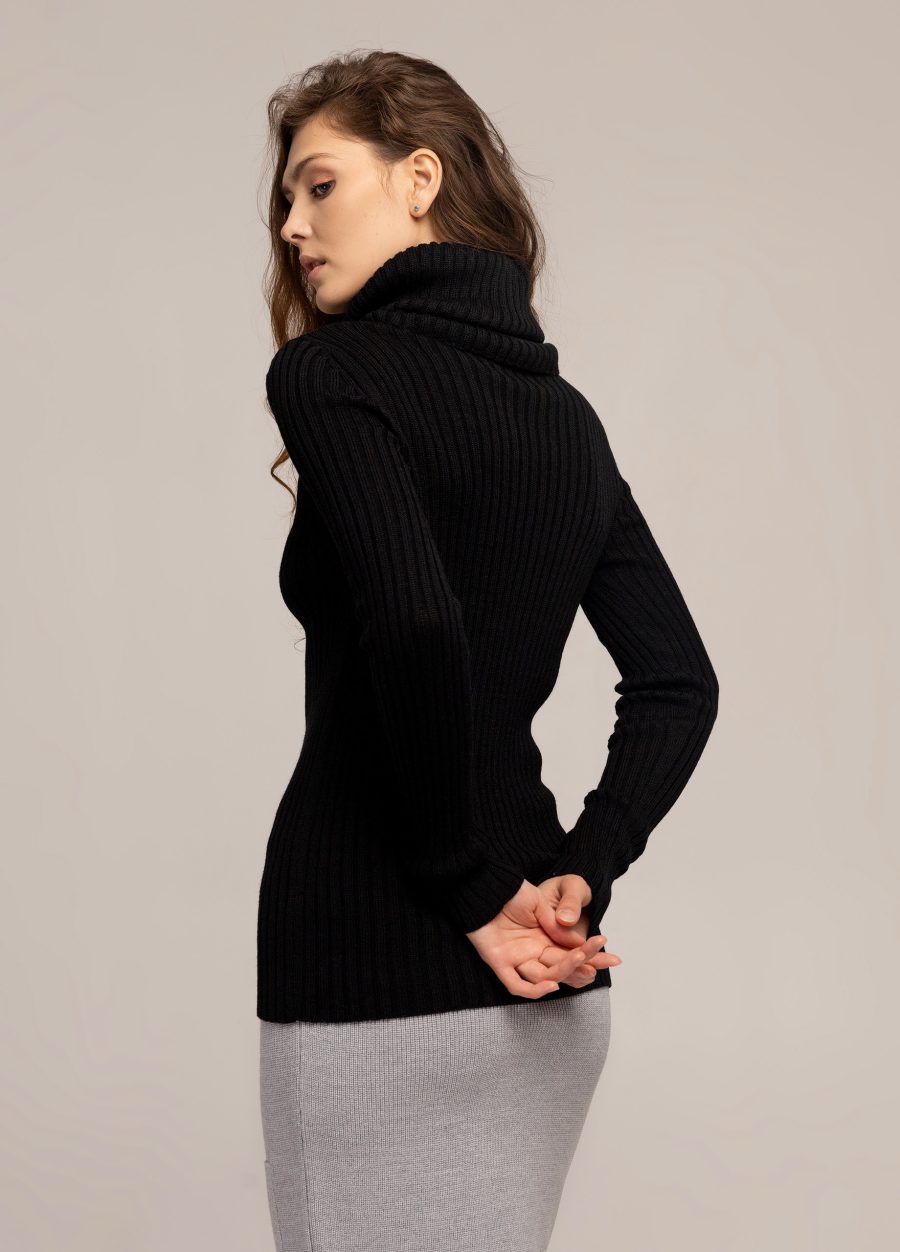 Black Sweater with Voluminous Cowl Neck 3063-Collections_Fall-Winter_4