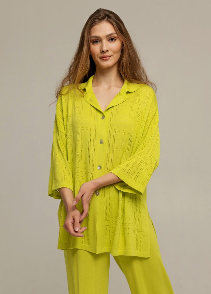 JACKET GREEN shirt with buttons 3014