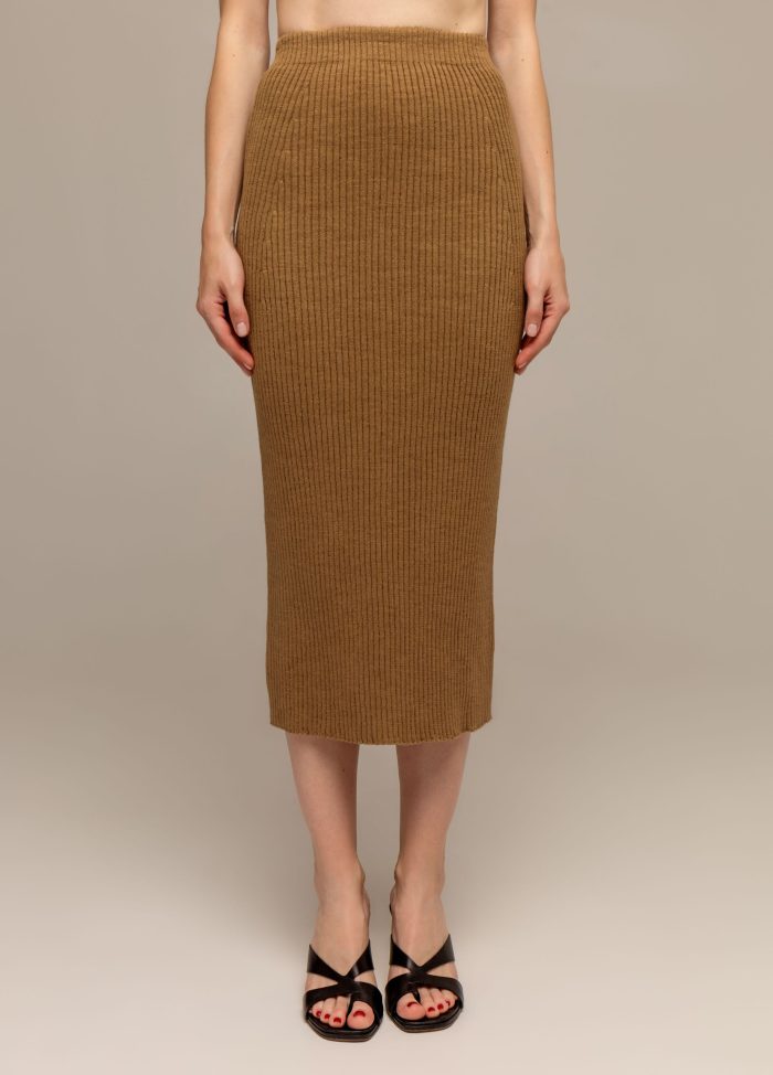 SKIRT with a flare pencil linen 3069