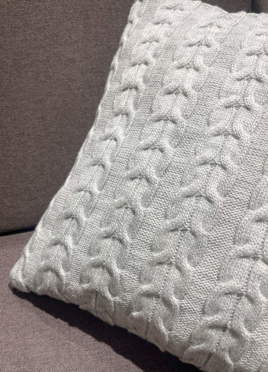 Grey Cable-Knit Pillow Cover 3126-For Home_Pillow Covers_2