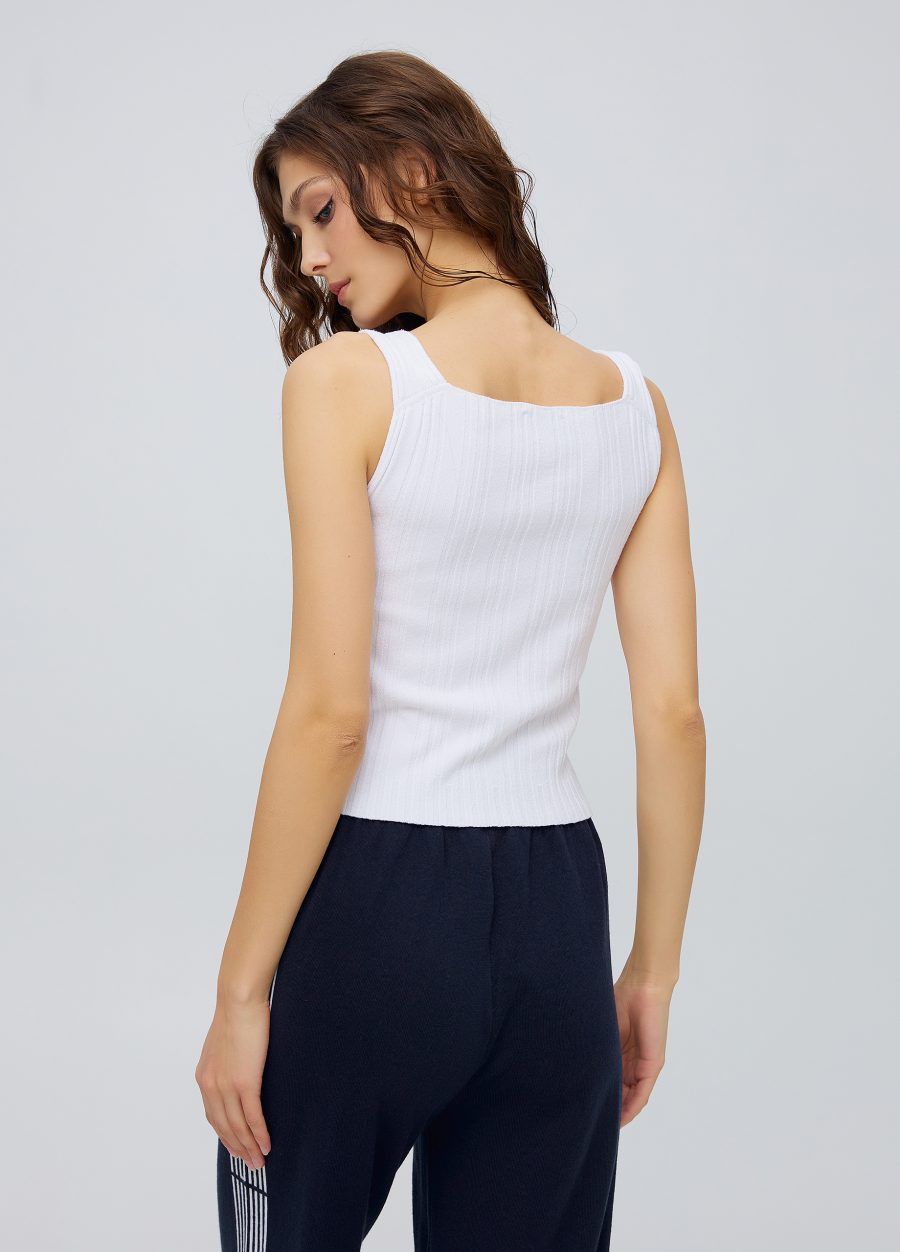 TOP WHITE ribbed T-shirt 4025-Collections_Ready to Wear_5