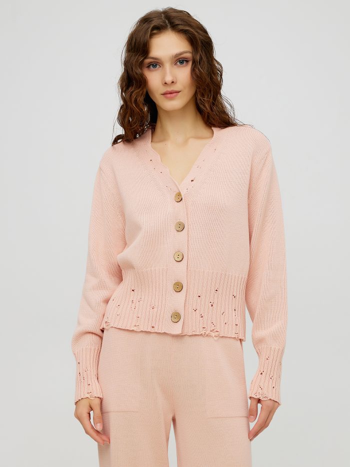 Peach jacket with buttons 5002
