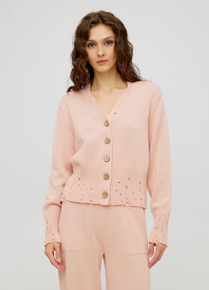 Peach jacket with buttons 5002