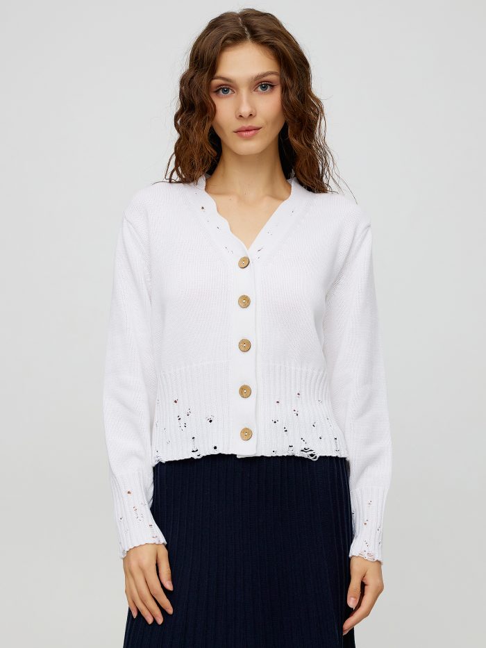 White jacket with buttons 5002