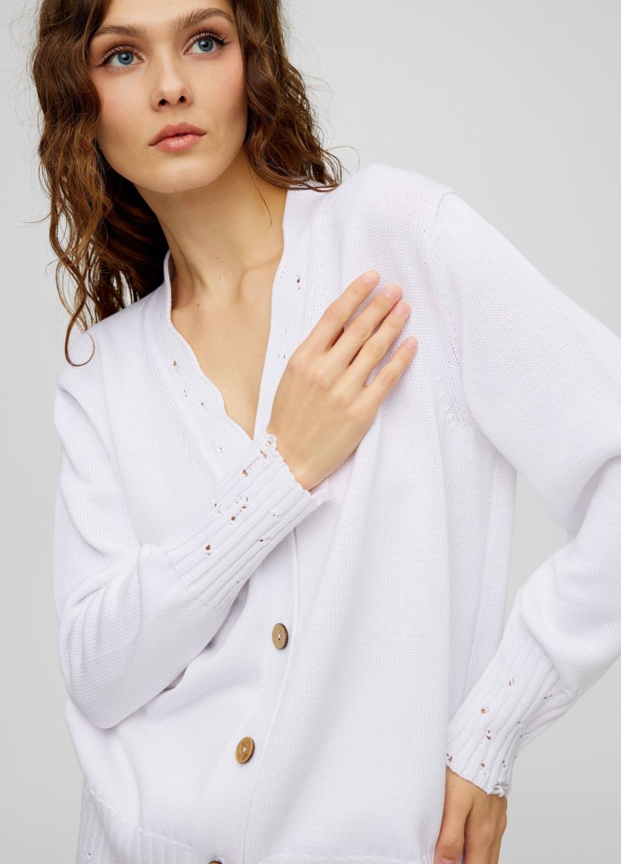 CARDIGAN WHITE with buttons 5003-Collections_Jackets & Cardigans_5