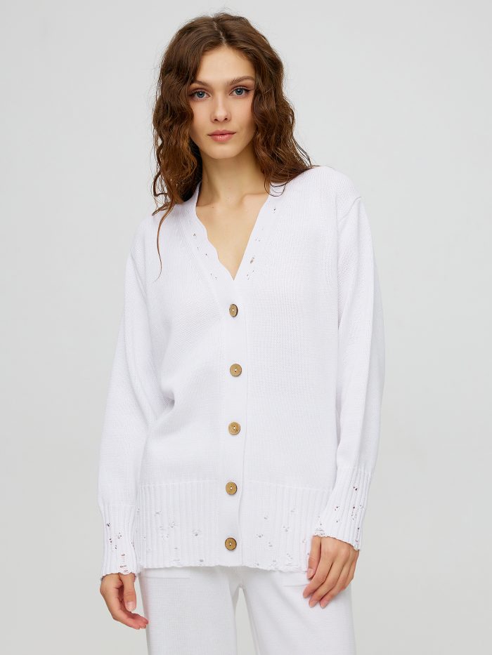CARDIGAN WHITE with buttons 5003