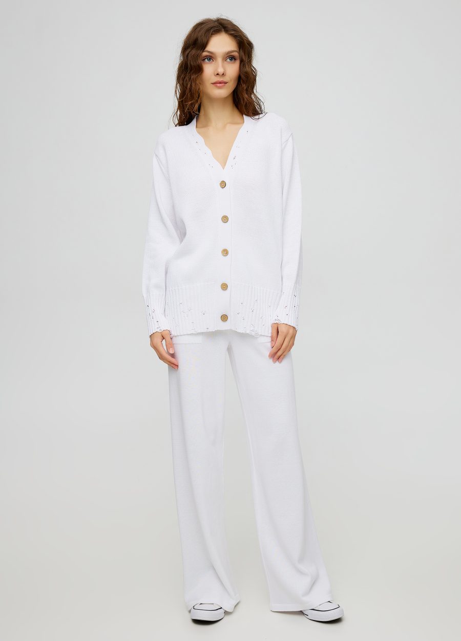 PANTS WHITE knitted with pockets 5005-Collections_Ready to Wear_3