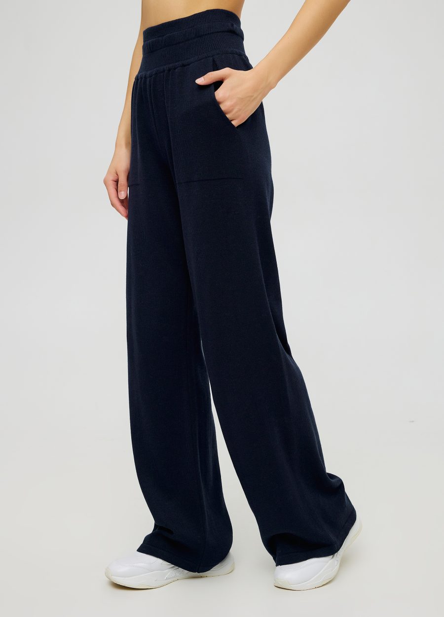 PANTS BLUE knitted with pockets 5005-Collections_Ready to Wear_2