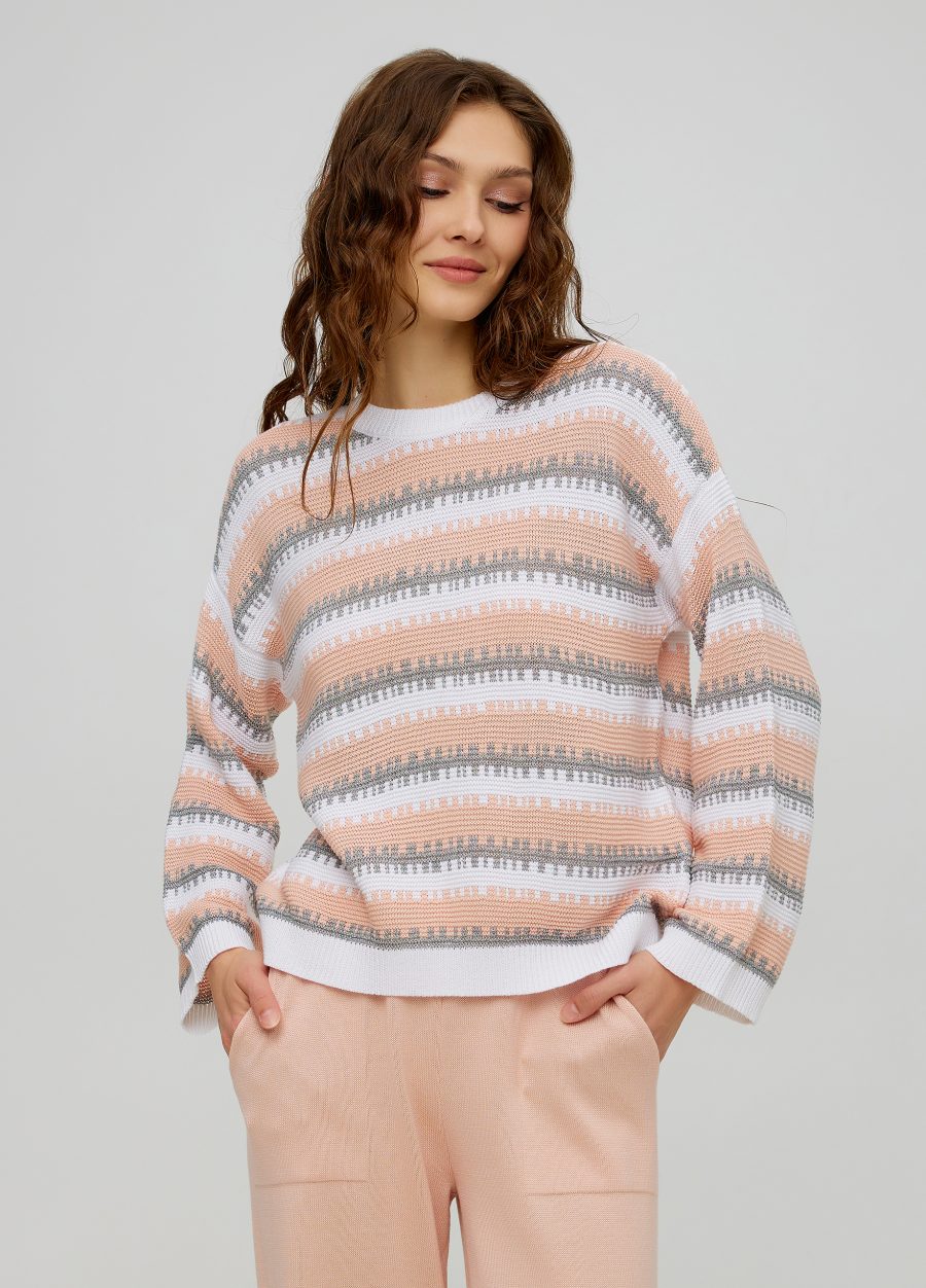JAMPER peach striped 5007-Collections_Ready to Wear_1