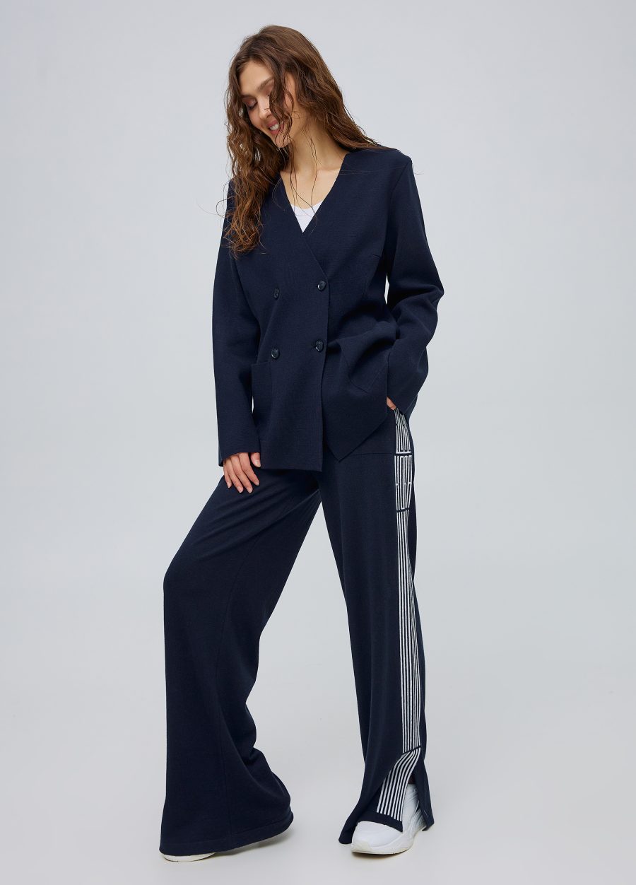 Navy blue double-breasted jacket without lining 5010-Collections_Costumes_5