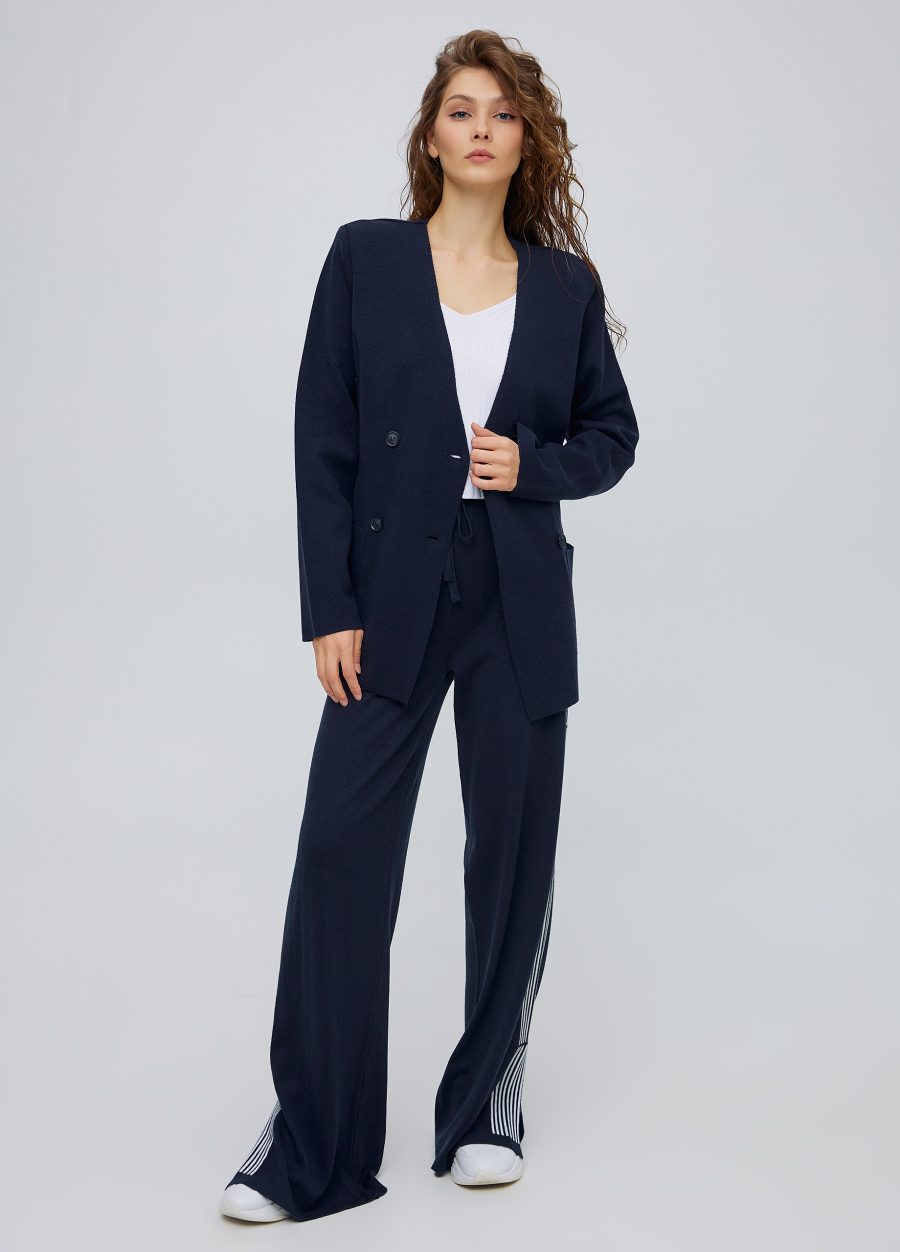 Navy blue double-breasted jacket without lining 5010-Collections_Costumes_8