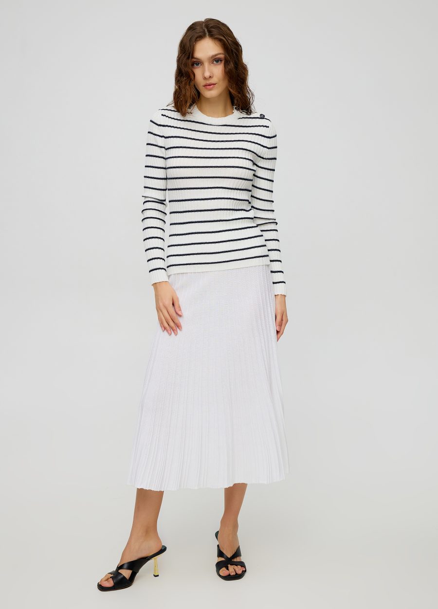 JUMPER WHITE with dark blue stripes 5018-Collections_Ready to Wear_5