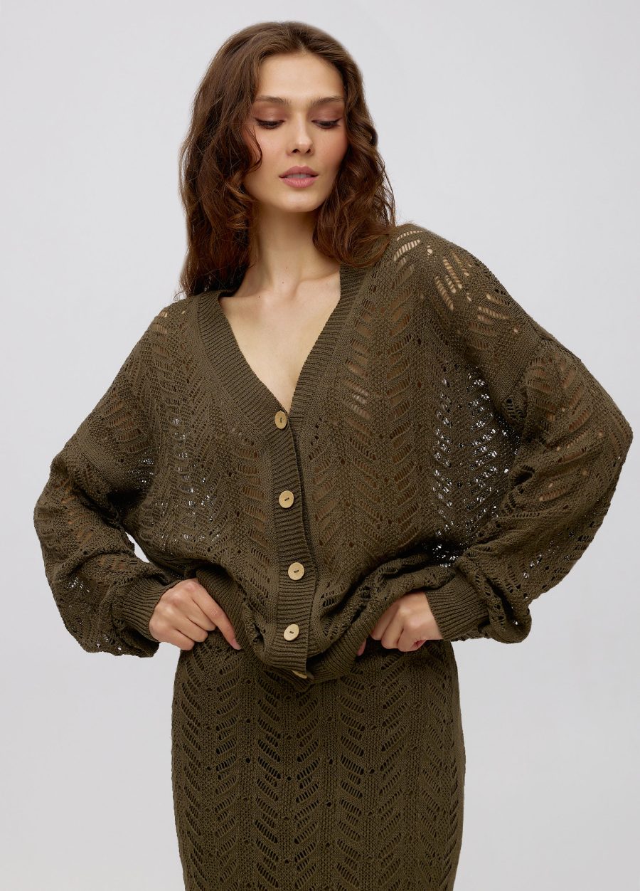 HAKI openwork cardigan made of linen and cotton, summer button-down 5059-Collections_Jackets & Cardigans_3