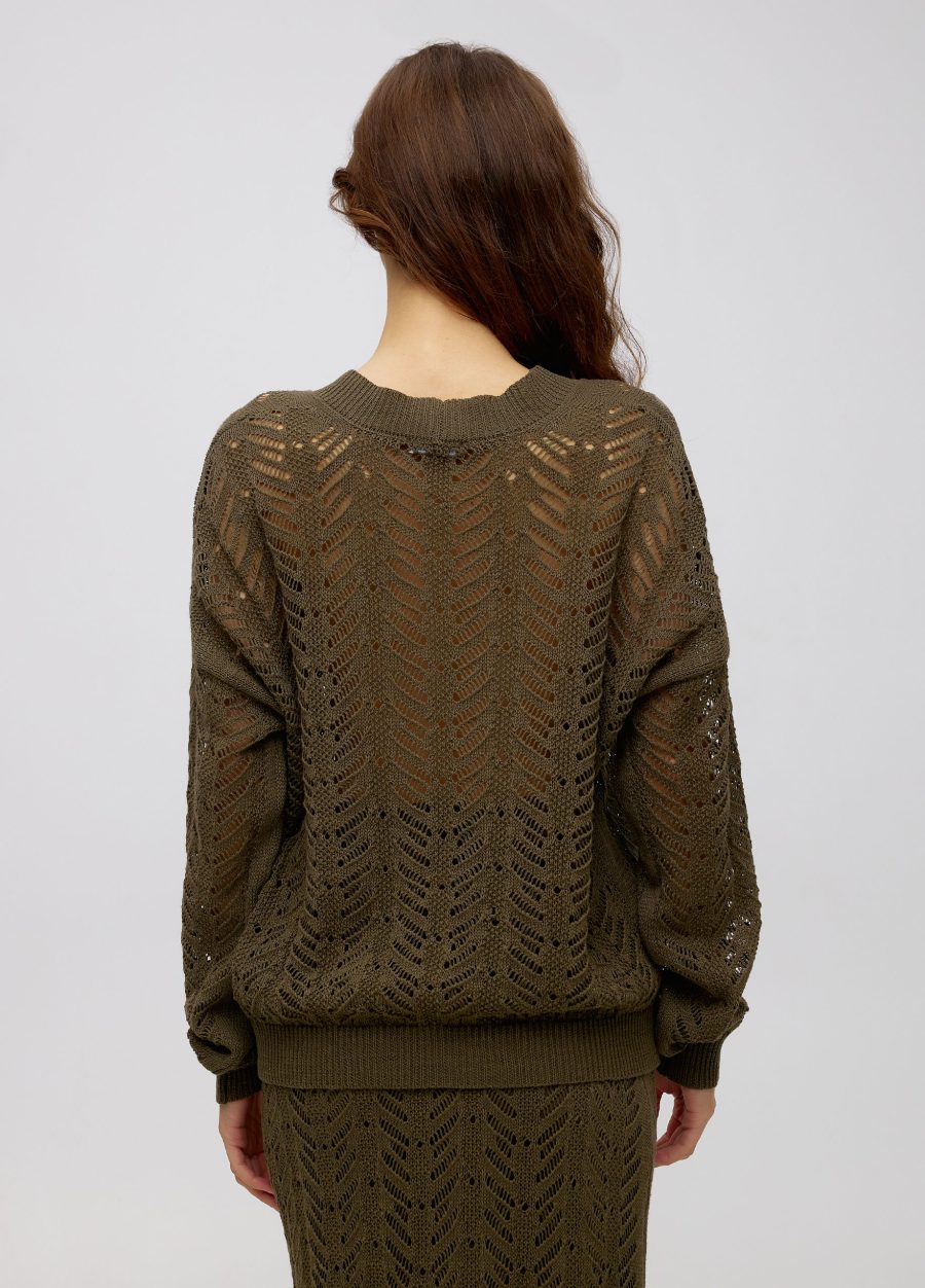 HAKI openwork cardigan made of linen and cotton, summer button-down 5059-Collections_Jackets & Cardigans_5