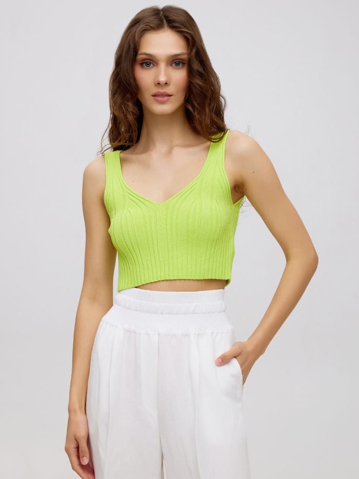TOP SALAD T-shirt with ribbing 4025