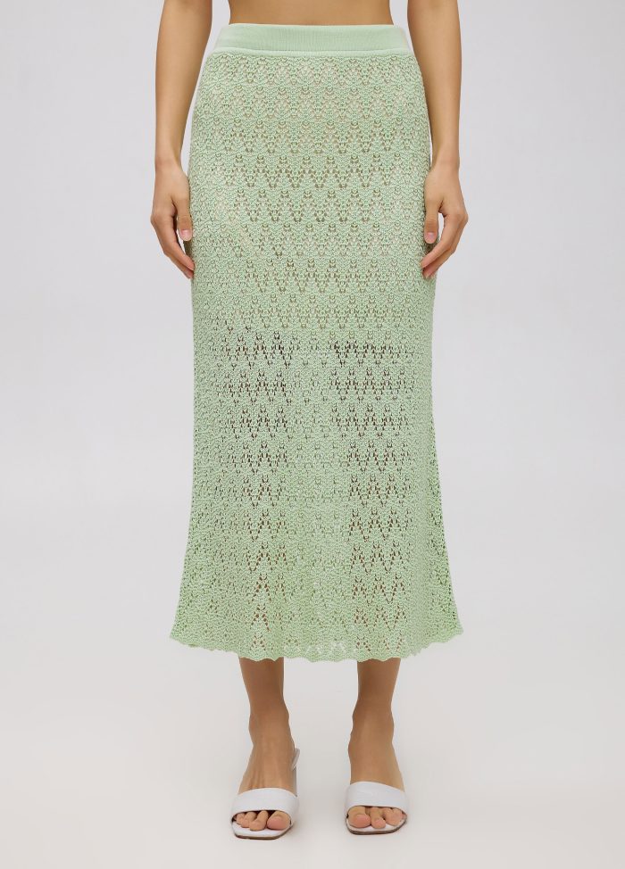 SKIRT MINT openwork in copper 4038