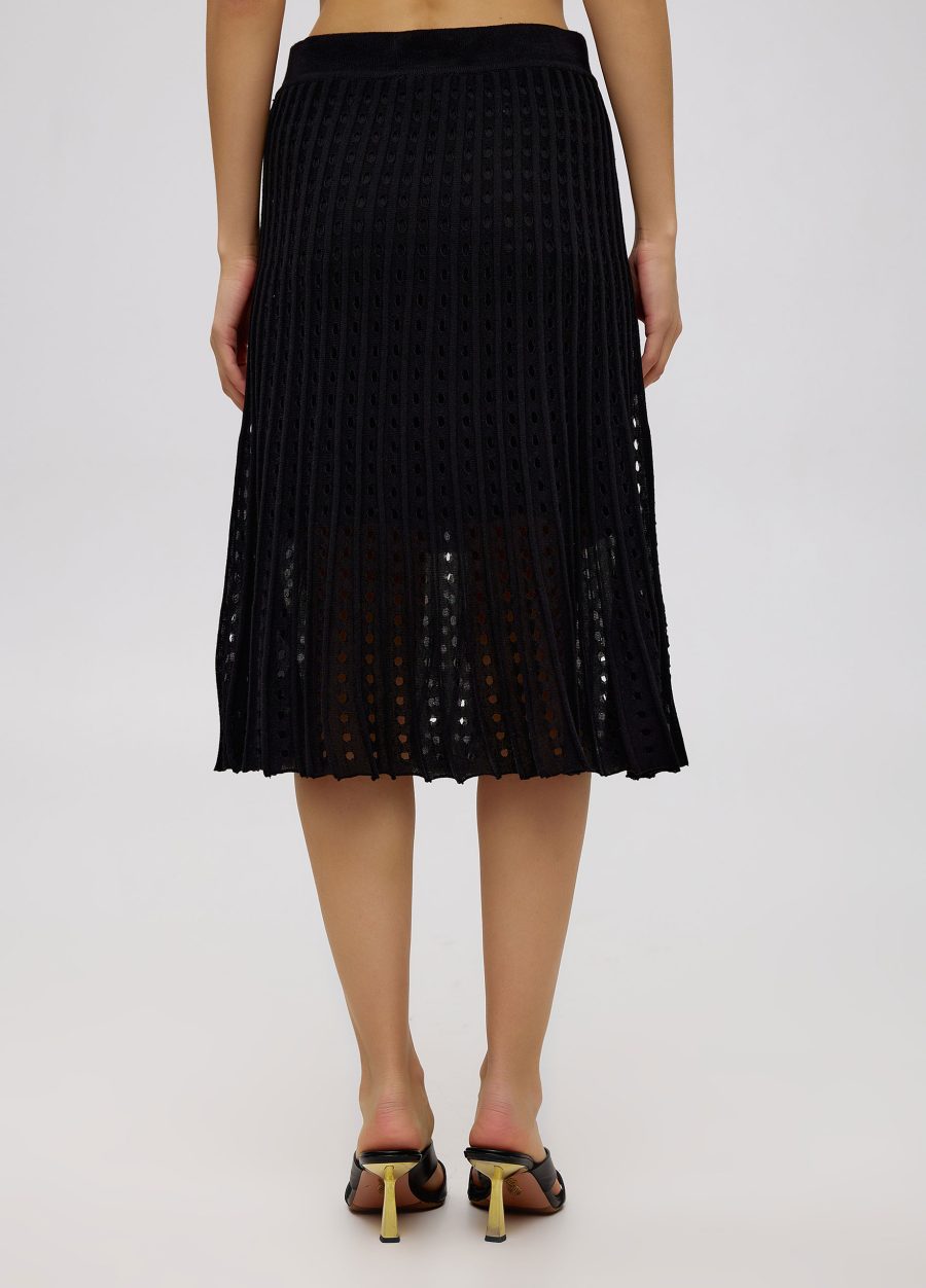 SKIRT BLACK summer cotton with perforations 4070-1-Collections_Ready to Wear_3