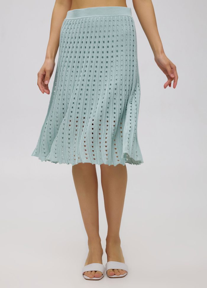 SKIRT MINT SUMMER 100% cotton with perforation 4070-1