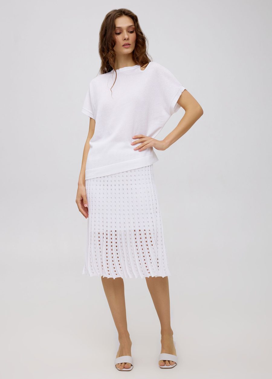 SKIRT WHITE summer 100% cotton with perforation 4070-1-Collections_Ready to Wear_3