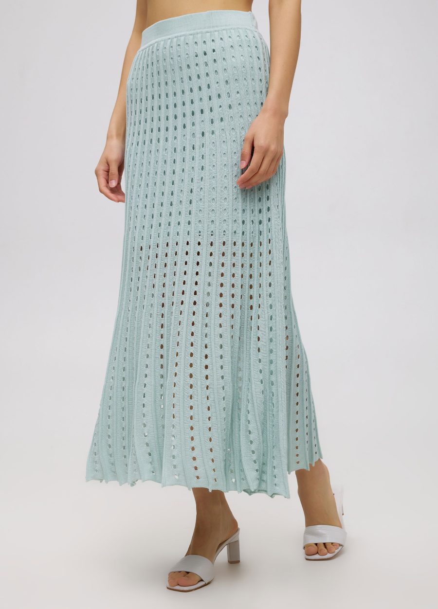 SKIRT MINT summer made of 100% cotton with perforation 4070-2-Collections_Ready to Wear_2