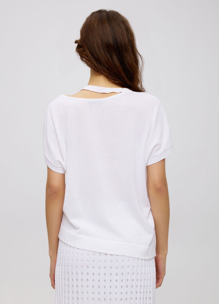 Summer white jumper made of 100% cotton 4081-Collections_Ready to Wear_4