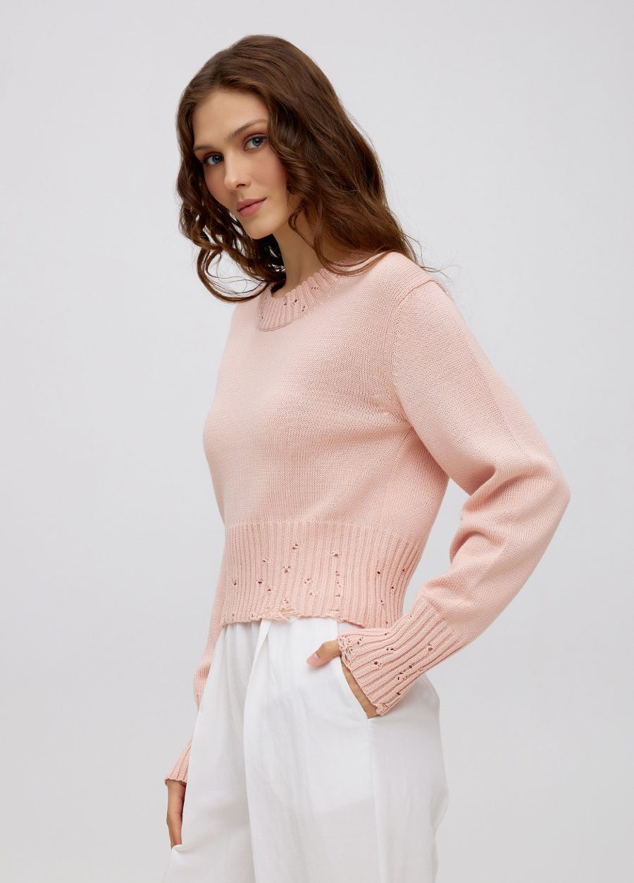 Jumper pink shortened from semi-cotton 5004-Collections_Ready to Wear_2