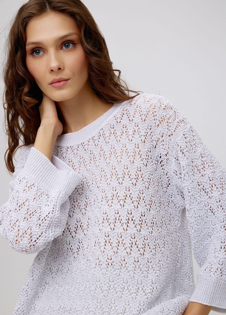 JUMPER WHITE AND GREY made of cotton 5022-Collections_Spring-Summer_2