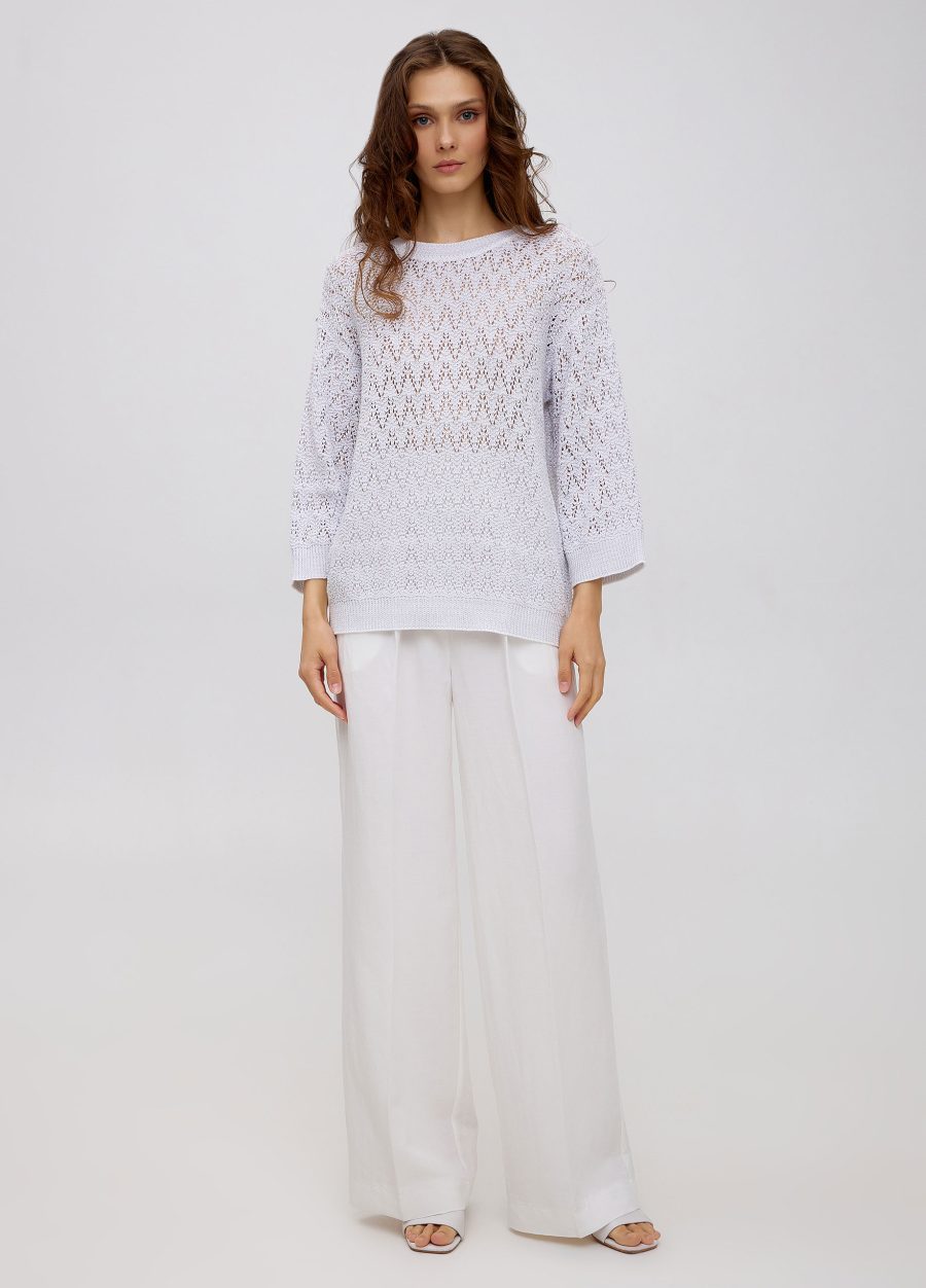 JUMPER WHITE AND GREY made of cotton 5022-Collections_Spring-Summer_3