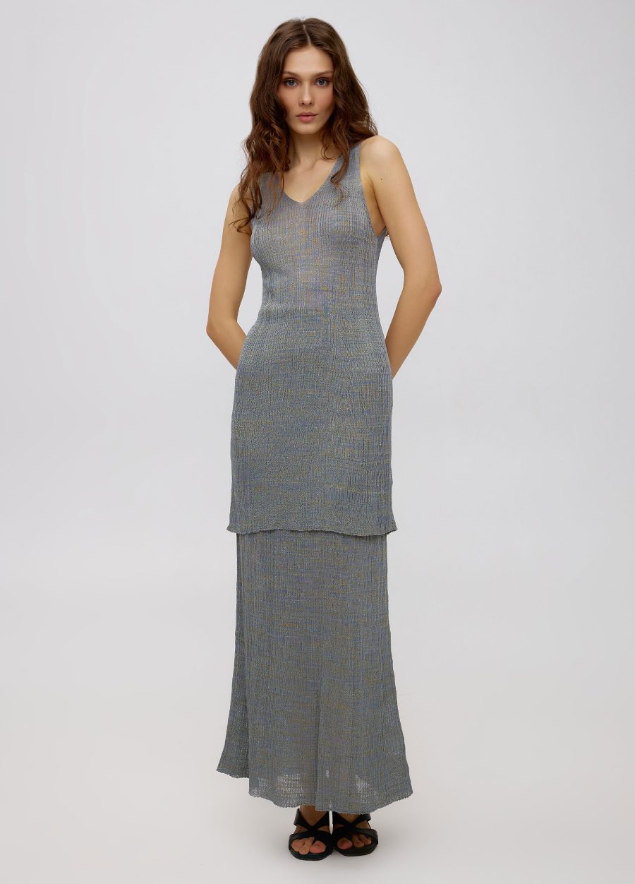DRESS GRAY-BLUE suit with T-shirt and skirt 5029-Collections_Costumes_1