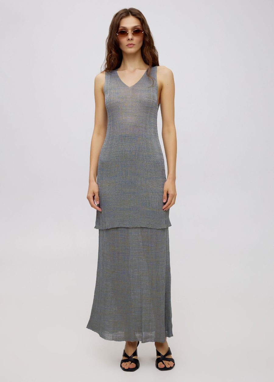 DRESS GRAY-BLUE suit with T-shirt and skirt 5029-Collections_Costumes_5