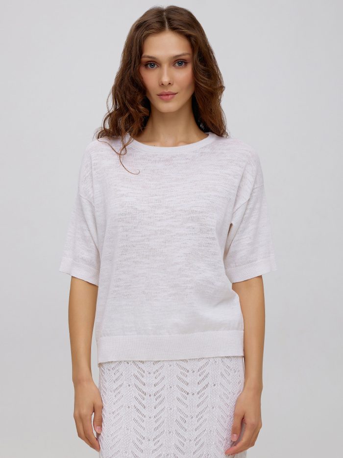T-shirt white linen 5030