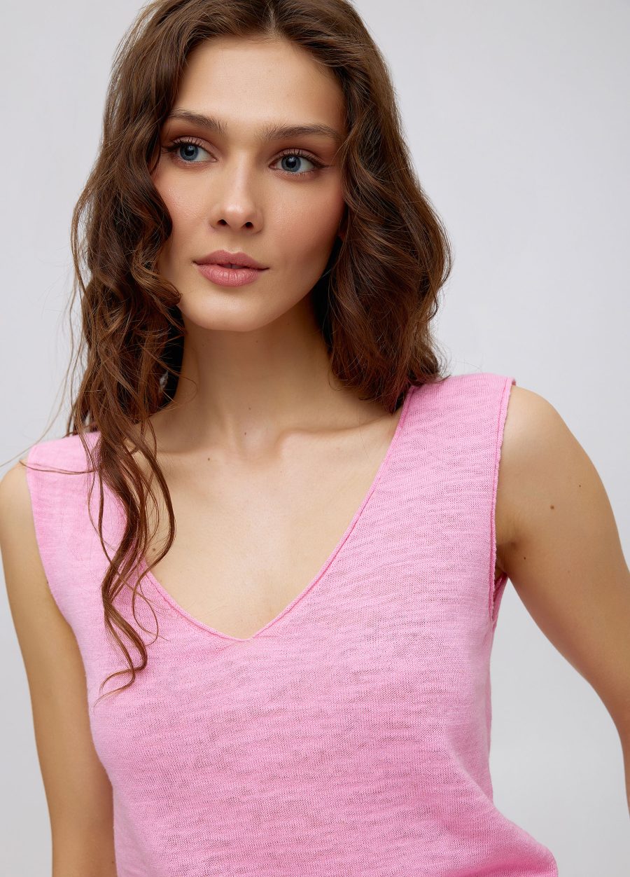 Pink T-shirt made of linen 5031-Collections_Ready to Wear_2