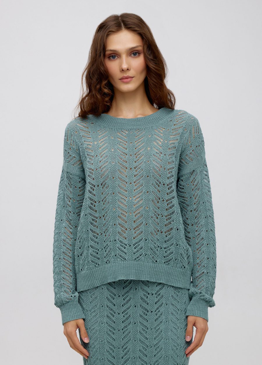 Summer openwork jumper made of linen and cotton 5040-Collections_Ready to Wear_1